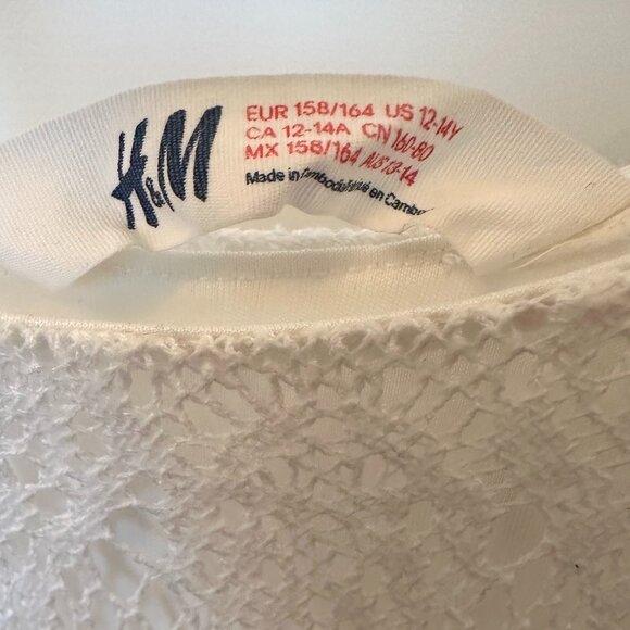 H&M - Kids Lace White Mini Dress - Picture 3 of 4